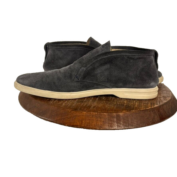 Peter Millar Boots Men's Size 9.5 Dark Gray Excursionist Chukka Suede Slip On - Picture 1 of 13